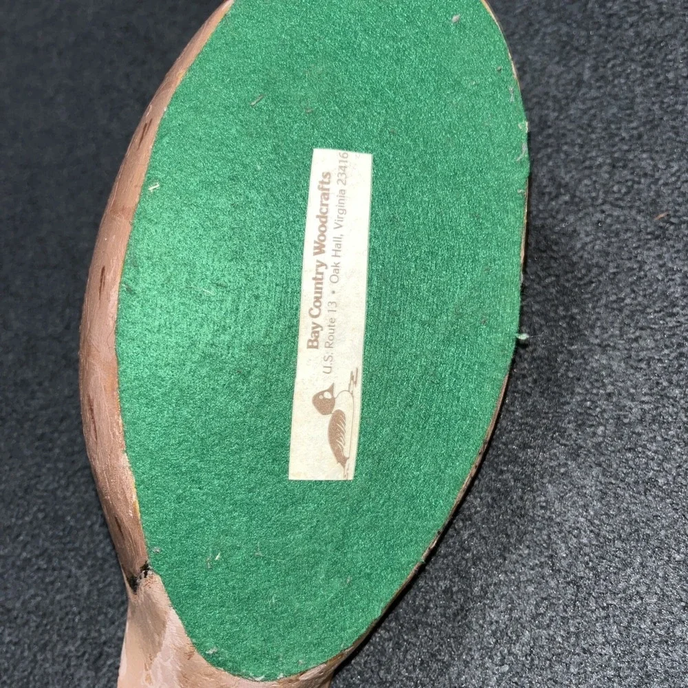 Hand Painted Bay Country Woodcrafts Duck Decoy Vintage‎